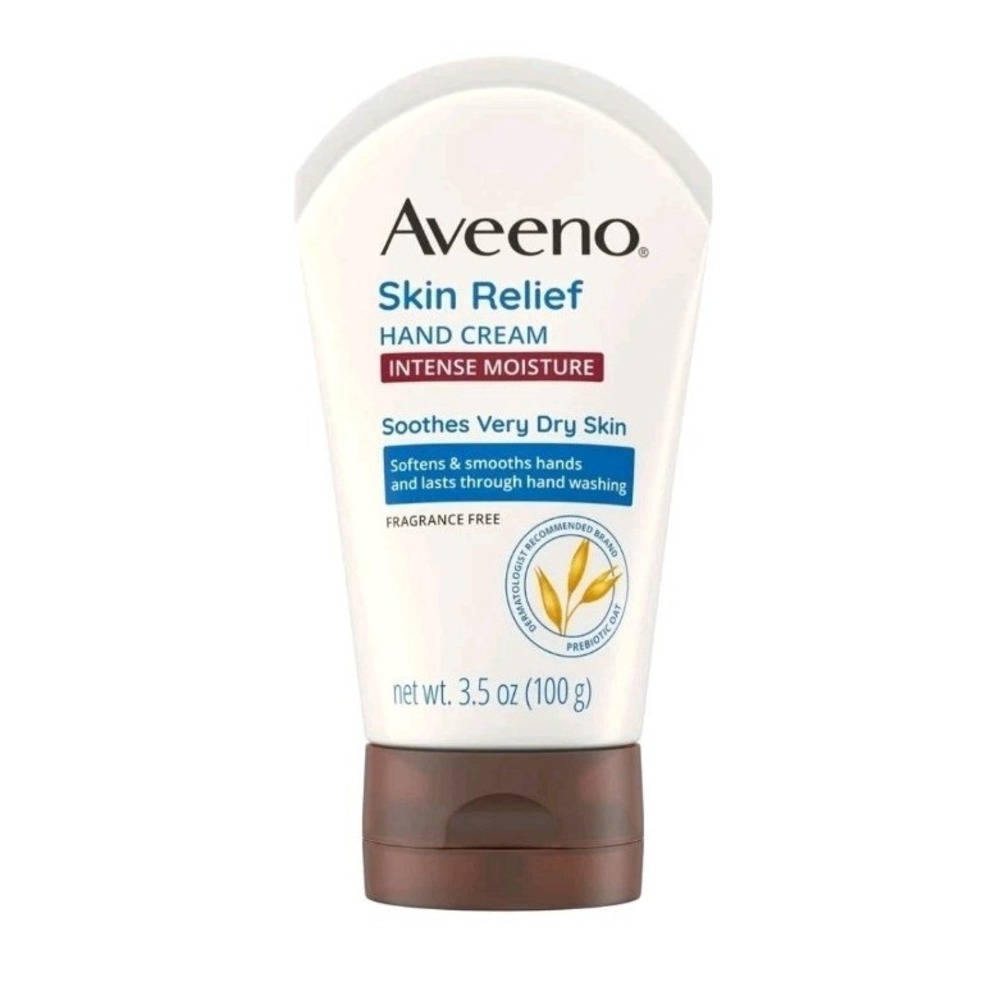 Lot Of 2 Aveeno Intense Moisture Relief Hand Cream, 3.5 OZ Fragrance Free